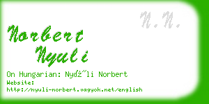 norbert nyuli business card